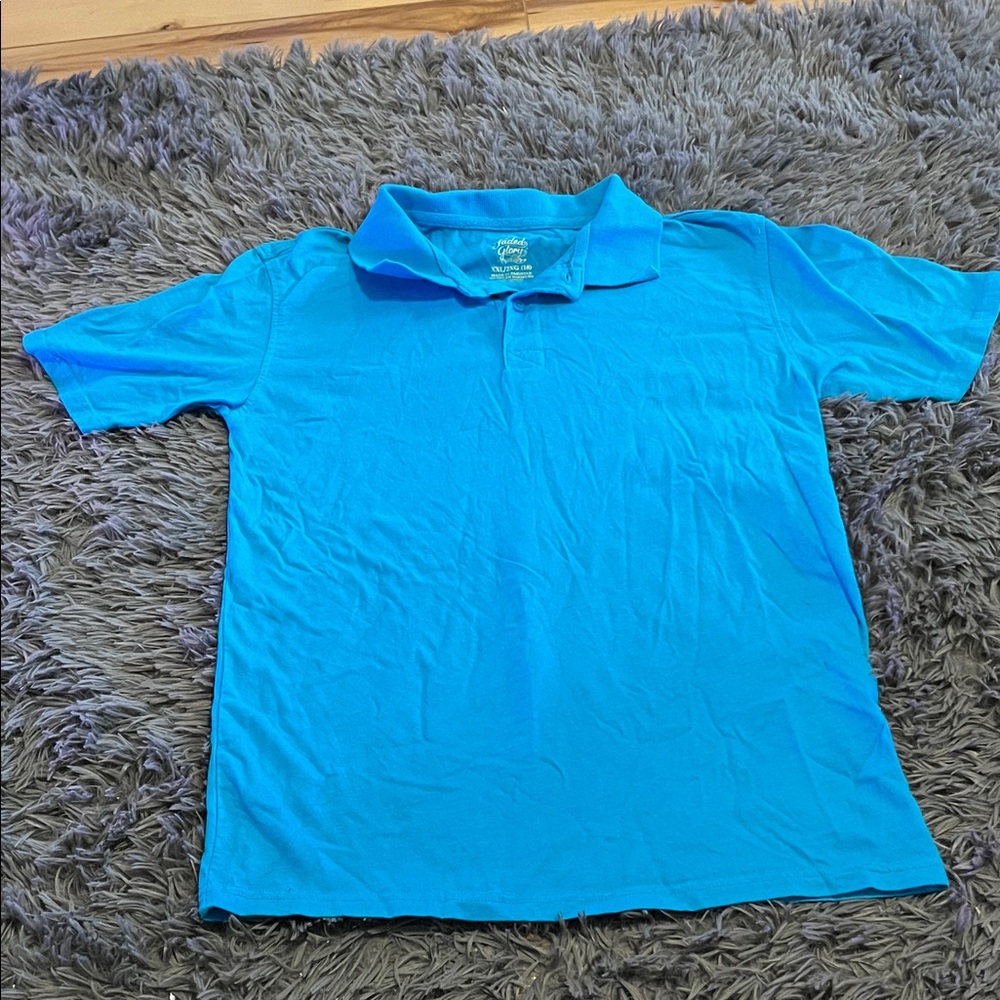 Faded Glory Kids Polo Shirt - Bright Blue